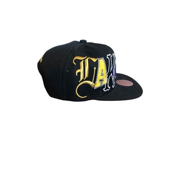 Mitchell & Ness Los Angeles Lakers Adjustable Snapback Hat Cap One Size - Picture 3 of 5